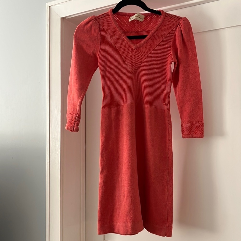 OSCAR DE LA RENTA VINTAGE coral dress size 4